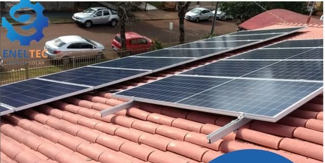 Sistema de energia solar instalado pela ENELTEC: residência em Iretama - PR, 500 kWh por mês