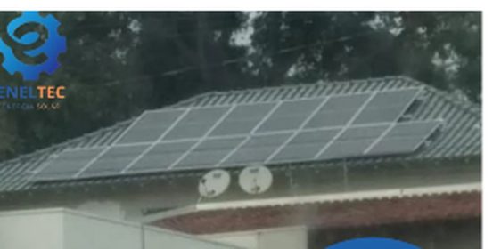 Sistema de energia solar instalado pela ENELTEC: residência em Iretama - PR, 700 kWh por mês