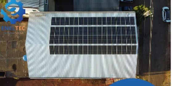 Sistema de energia solar instalado pela ENELTEC: mercado (comércio) em Iretama - PR, 4.000 kWh por mês